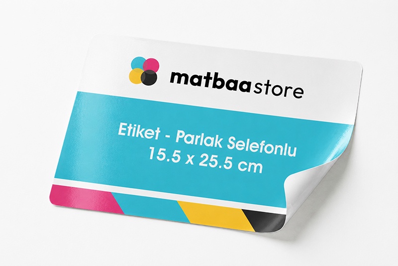 Orta Boy Eti̇ket 90 gr. Parlak Selefonlu