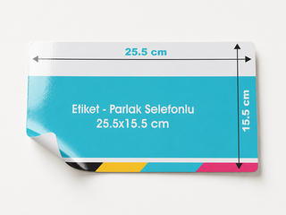 Orta Boy Eti̇ket 90 gr. Parlak Selefonlu