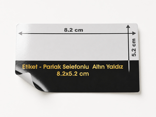 90 gr. Eti̇ket Altın Yaldız Selefonlu