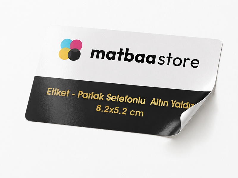 90 gr. Eti̇ket Altın Yaldız Selefonlu