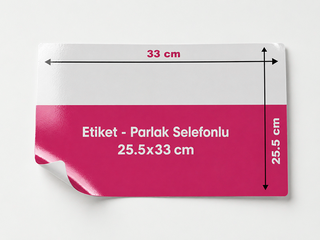 Büyük Boy Eti̇ket 90 gr. Parlak Selefonlu